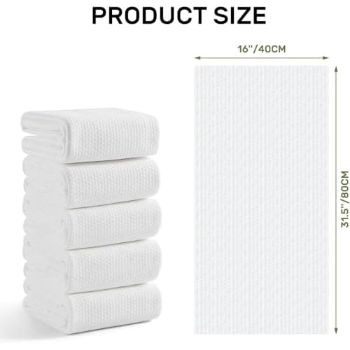 Disposable Bath Hair Drying Towels, 50 Count Super Absorbent Large Luxury Towels, Salon & Spa Yoga Camping Trips for Hair, Face, Body 16" x 31.5"