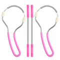 4Pcs Spring Facial Hair Removers for Women, Spring Manual Epilator Hair Removal Threading Tools Face Hair Remover with Handle