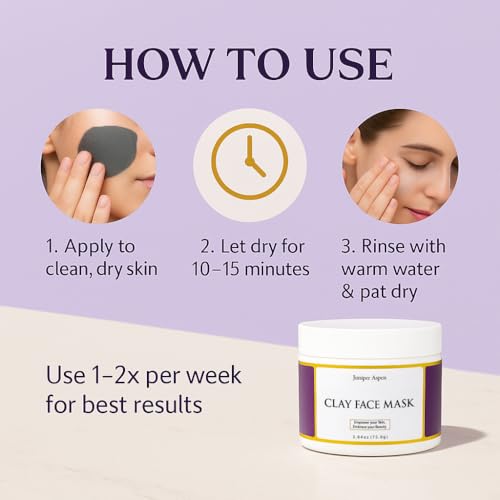 Kaolin Clay Face Mask for Oily Skin ? Deep Pore Cleanser, Oil Control & Detox, Natural Clay Facial Mask for Women & Men ? Hydrating & Softening Skincare Treatment