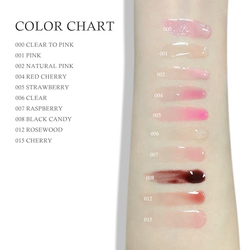 KYDA Hydrating Lip Glow Oil, Color Changing Tint, Moisturizing Lip Oil, Glossy Transparent Plumping Lip Gloss, Tinted Lip Oil for Lip Care and Dry Lips-Pearl Shimmer