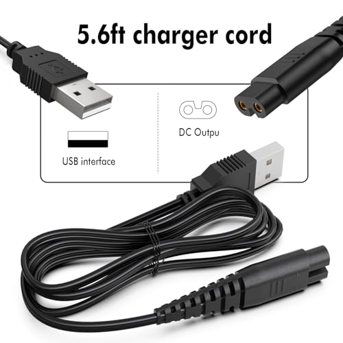 USB Charger Cord for oneisall Low Noise Dog Clippers Model RFC-676 Only, Replacement Charging Cable for oneisall Rechargeable Stainless Steel Blade Pet Shaver