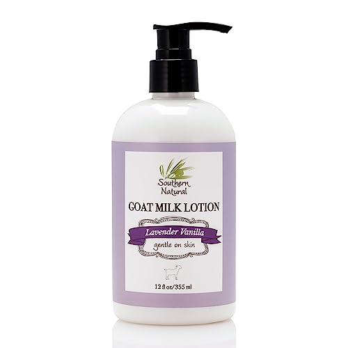 Southern Natural Goat Milk Soap Bar Variety 3 Pack with Lavender Vanilla Goat Milk Lotion ? Face and Body Care for Dry, Sensitive Skin, Suitable for Men, Women, and Kids
