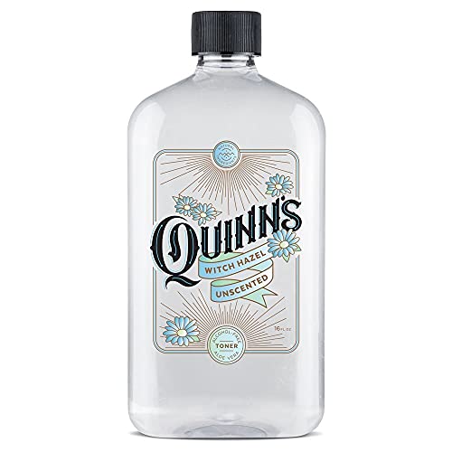 Quinn's Pure Castile Organic Unscented Liquid Soap 32 oz Alcohol Free Unscented Witch Hazel with Aloe Vera 16oz