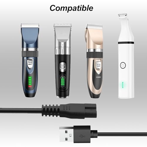 Replacement Charger Cable Compatible with Various Dog Clippers,Fit oneisall Dog Clippers,Fit SUPRENT Hair Clippers etc,Universal Hair Clipper Charger Cord,5V Power Adapter Charging Line
