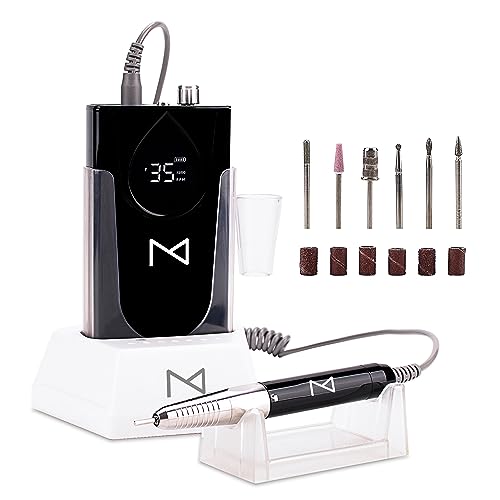 M - Max Brushless Motor Nail Drill Handpiece Only - 35K RPM | Machine Not Included | Compatible with M Brushless Nail Drill System (Handpiece - Black)
