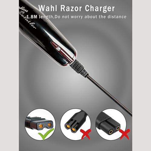 2V Charger Replacement for Wahl Shaver Shaper 8061, 8163, 8786-1001, 7367, 7029, 7060, 7035, 7339, 4000, 7063-017, ?7065-017, WAKH4, 7064-017, 7061-917, 5-Star Series Trimmer Clipper Power Adapter