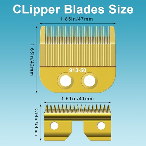913-50 Adjustable Medium Blade Replacement Trimmer Blade Compatible with oster Finisher Trimmer Model 59 and T-Finisher Trimmer Blades£¬Golden