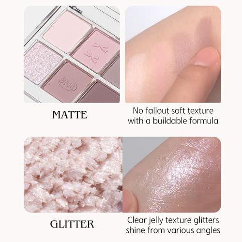 BBIA Essential Eye Palette - Buildable & Blendable Eyeshadow Palette Matte Finish & Gorgeous Shimmer Glitter Pearls Warm Cool Natural Shade Soft Shadow Colors Vegan Korean Makeup (01 YOUR MAUVE)