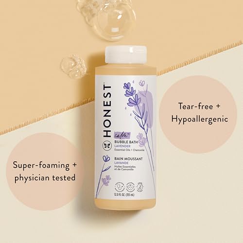 Honest Beauty Extreme Length Volumizing Clean Mascara + Honest Lavender Foaming Bubble Bath Bundle | Naturally Derived + Cruelty Free | 0.27 fl oz, 12 fl oz