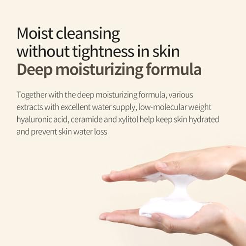 COSNORI Micro Active Cleansing Foam ? Vegan, Non-irritating, Korean Facial Cleanser, Skin soothing, 7 Plant Extracts Daily Face Wash, 5.07 fl oz