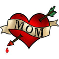 Mom Heart Tattoo 6 Sheets Temporary Tattoo Tattoo Heart Mom Temporary Tattoos Neck Arm Chest for Women Girls Mom Tattoo Stickers for Mothers Day
