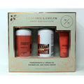 Crabtree & Evelyn Pomegranate & Argan Oil Shower Gel 8.4 FL OZ and Hand Cream .8 FL OZ 3-Pack Plus Micro Fiber Cleaning Cloth