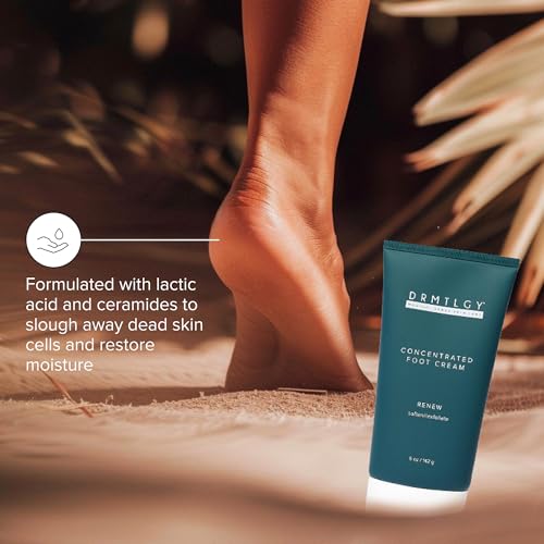 DRMTLGY Concentrated Foot Cream for Dry Cracked Heels - Heel Cream & Foot Lotion for Dry Cracked Feet -Dry Feet Treatment for Women & Men (Pack of 2)