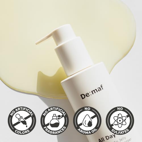 De:maf All Day Glow I'm So Jelly Olive Oil Cleanser, 75% Olive Oil, Jelly-like Makeup Remover for Pore Cleanse, Suitable for Sensitive Skin, Korean Skincare (150ml, 5.07, Fl Oz)