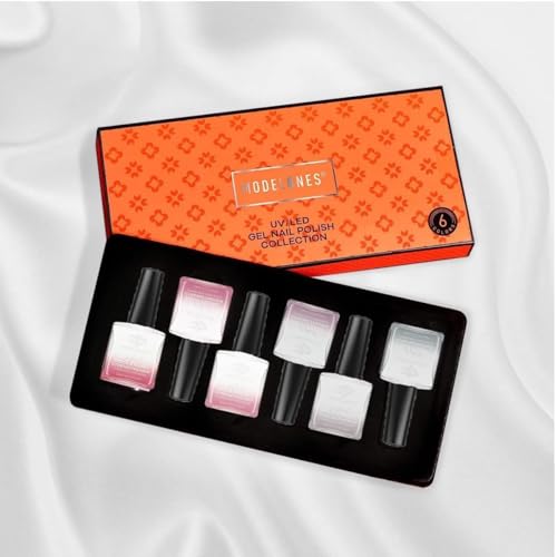 modelones Gel Nail Polish Set 6 Colors Pink Glitter Color Changing Hema&TPO Free Gel Polish Kit with Magnet Soak Off Nail Art DIY
