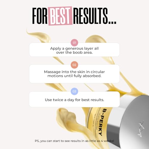 MA?LYS B-PERKY Lift & Firm Breast Mask - Leave-On Firming Cream for Breast Area - Smoothing Chest Treatment with Hydrating Jojoba Oil and Skin Tightening Kigelia Africana (3.38 Fl Oz)