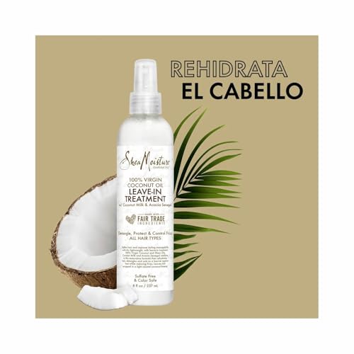 SheaMoisture 100 Percent Virgin Coconut Oil Leave-In Treatment, 8 Ounce, (Pack of 2)