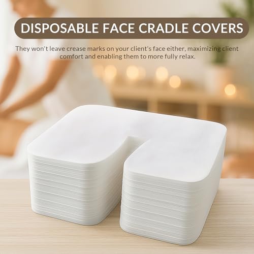 500 Piece Disposable Face Cradle Covers Luxurious Ultra Soft face cradle covers for massage table - Massage Tables & Massage Chairs