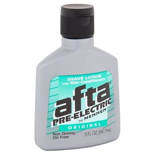 AFTA Shave Lotion with Skin Conditioners, Pre-Electric by Mennen, Original, Not Greasy, Oil Free, 3 FL OZ - 10 Pack