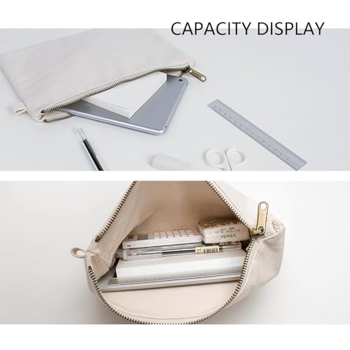 Zipper Pouch Storage Bag Simple and Stylish Women's Cosmetic and Travel Bag (Beige-basic-5)