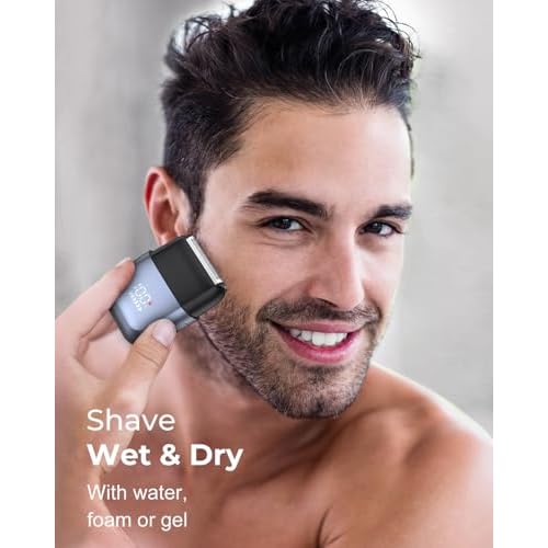 Foil Shavers for Men, Mini Electric Razors for Close Shaving Face with High Speed 3 Floating Blade Heads, USB C Fast Rechargeable Foil Shaver IPX7 Waterproof Wet Dry Travel Locked/Led Display