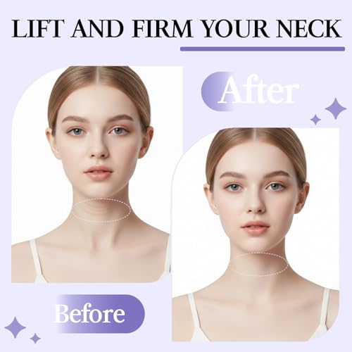 Neck Lift Tape,Neck Tape Lifting Invisible, Instant Lift for Sagging Skin & Wrinkles,(4 Elastic Bands + 20 Replacement Patches) Hypoallergenic Neck Behind Lift Tape for All Skin Types (20PCS)