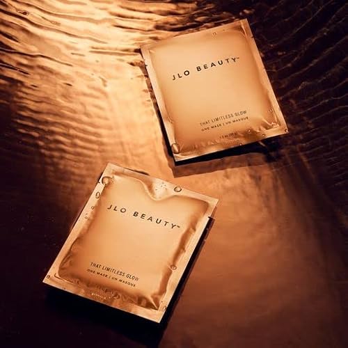 JLO BEAUTY Face Mask, 2-Piece Hydrating Sheet Mask with Glow Serum, Moisturizing & Firming Self Care Facial Sheets To Help Lift and Reduce Puffiness, Skin Care for Women, That Limitless Glow, 3 Pack