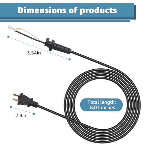Hair Clippers Cord Replacement for Andis T-Outliner (2-Wire) ? Compatible with GO & GTO Models