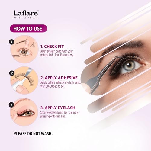 Laflare 100% Real Mink Lashes, 3D NY Mink Eyelashes, Hand-Rowing Natural Long Wispy False Lashes for Luxury Makeup, Natural, Light,Trendy, Reusable (NY68, VALUE PACK)