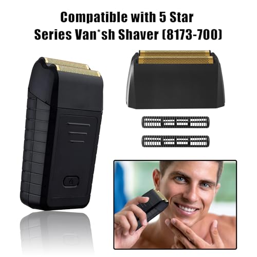 Shaver Replacement Super Close Gold Foil & Cutter Bar Assembly Compatible with Wahl 5 Star Series Vanish Shaver£¨8173-700£© (1 Pack)