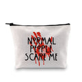 GJTIM Horror Story TV Show Inspired Gift Normal People Scare Me Halloween Party Supplies Makeup Bag (Scare Me bag)