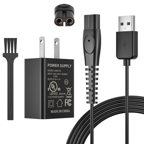 5V Charger Fit for Philips Norelco OneBlade QP2724 MG5910, USB Charging Cord Fit for Wet & Dry Shavers & Trimmers, Compatible with Philips 2000 3000 7000 Series QP2834 MG7910 MG9510 Shavers