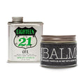 18.21 Man Made Man Spiced Vanilla Beard Oil & Beard Balm - Set Bundle, All Hair & Skin Types for Men, Strengthens and Moisturizes in a Manly Aroma