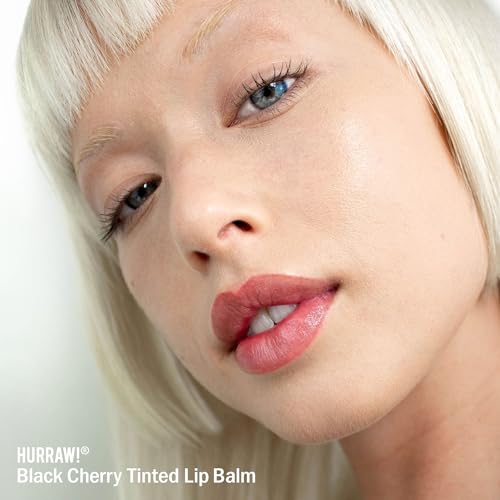 Hurraw! Black Cherry Tinted Lip Balm, 2 Pack: (Sheer Red Tint) Organic, Certified Vegan, Cruelty and Gluten Free. Non-GMO, 100% Natural Ingredients. Bee, Shea, Soy and Palm Free. Made in USA