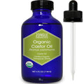Organic, Castor Oil, Therapeutic Grade, for Constipation ? 100% Pure, Castor Oil, Cold Pressed, Unrefined, in Glass Bottle, for Face, Hair Growth, Eyelashes, by Zongle Therapeutics, 4 OZ