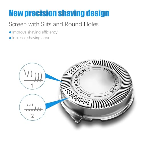 HQ8 Replacement Heads for Philips Norelco Shavers, Compatible with Philips Razor and Aquatec Shavers PT710 PT715 PT720 Heads, 6PCS