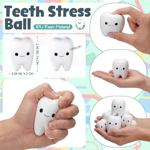 30 Pcs Dental Assistant Week Gifts Bulk Ceramic Coffee Mugs Cosmetic Teeth Makeup Bags Teeth Stress Toy Dentist Dental Hygienist Thank You Gift for Orthodontic Staff Office Team Dentist Day