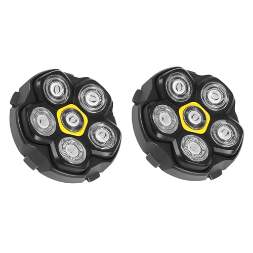 Magnetic 6D Shaver Replacement Heads ? Universal Compatible with Kensen,DOAO,NIWUIO,Ufree,Solimpia & Most Most 6D Magnetic Electric Shavers for Bald Men & Face Shaving (2-Pack)