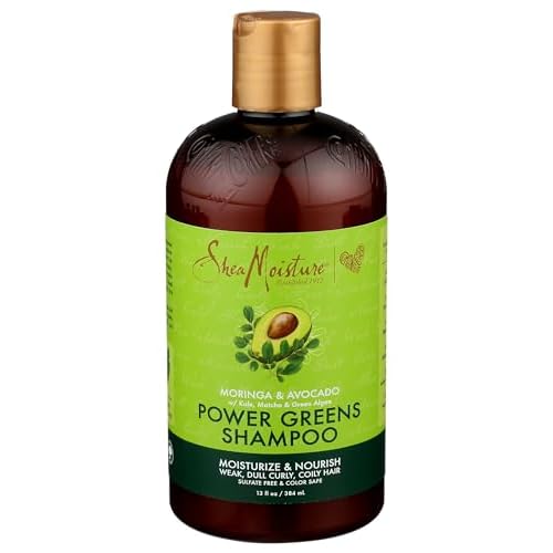 SHEA MOISTURE Moringa Avocado Power Greens Shampoo, 13 FZ