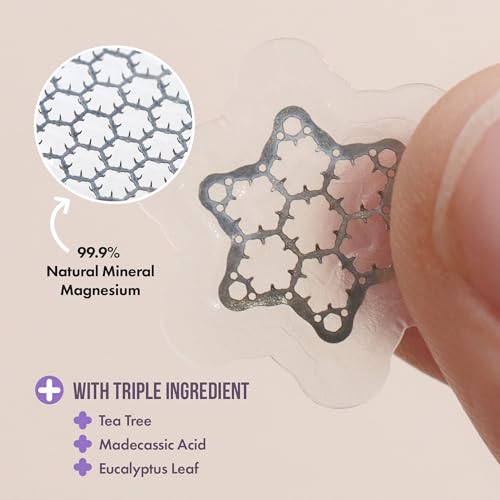 Magnesium Blemish Microdarts | Pimple Patch | Cystic Acne | Fast-Acting | Quick Calming | 99.9% Pure Magnesium | Madecassic Acid | Tea Tree | Eucalyptus Leaf | Hydrocolloid Spot Care