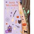 HOUSE OF PARTY Glow in the Dark Tattoos for Kids - Pack of 72 - Halloween Temporary Tattoos - Non-Toxic Waterproof Stickers for Boys and Girls Ideal for Halloween Tatoos Party Favors and Decorations!