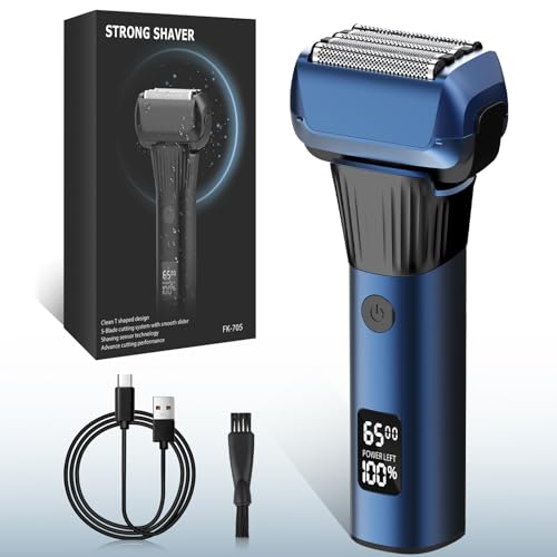 Electric Razor for Men, 2-Speed 5-Blade Electric Shavers for Men Face Cordless Rechargeable, Mens Foil Shaver Shaving Machine Wet Dry Men's Travel Razors for Man Close Shaving Face as Gift