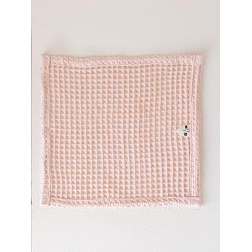Premium 100% Turkish Cotton Wash Cloths & Face Towels Pack of 8, Luxury Turkish Waffle Washcloth Ideal for Bath, Makeup, Kitchen (Light Pink, Set of 8 Washcloths)