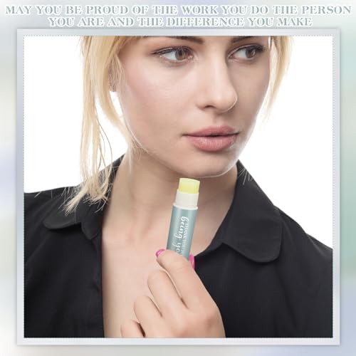 100 Sets Employee Appreciation Gifts Lip Balm Bulk Thank You Gifts for Women Coworkers Staff Teacher Nurse Volunteer Adult Valentine Baby Shower Bridal Wedding Favors for Guests