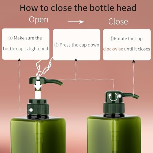 Premium Refillable Soap Dispenser Bottles | Convenient and Elegant Dispenser for Shampoo, Lotion, Soap or Hand Wash in Kitchen or Bathroom - Square (Earth, 22 Ounce / 650 ml)