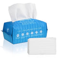 WITHU Disposable Face Towels, Ultra Soft, Biodegradable Makeup Remover Wipes, Hypoallergenic & Lint-Free Towelettes for Facial Cleansing, Multi-Use Dry Washcloths for All Skin Types/Daily 60 Ct