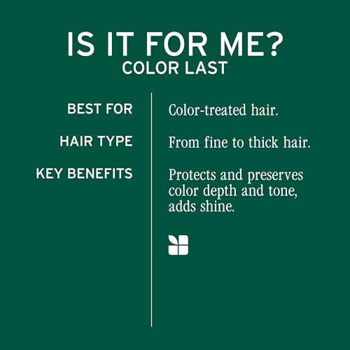 Biolage Color Last Shampoo - For Color-Treated Hair, Nourishes, Strengthens, Hydrates and Adds Shine, Soybean Oil & Stearic Acid, Paraben & Mineral Oil-Free, Vegan