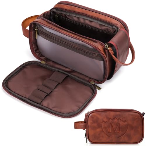 Toiletry Bag for Mens Traveling,Personalized Travel Toiletry Bag for Men,Toiletry Travel Organizer Bag,Water Resistant Toiletry Travel Shaving Bag,Toiletries Mens Gift (M)