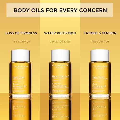 Clarins Contour Body Treatment Oil | Visibly Firms, Tones and Reduces Sponginess | Skin Texture Is Improved To The Touch After First Use* | Dermatologist Tested | Natural 100% Plant Extracts
