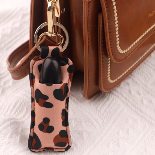 DMLSKY Lip Balm Holder Keychain, Cute Portable Key Chain Accessories for Lip Balm, Lip Gloss or Lipstick